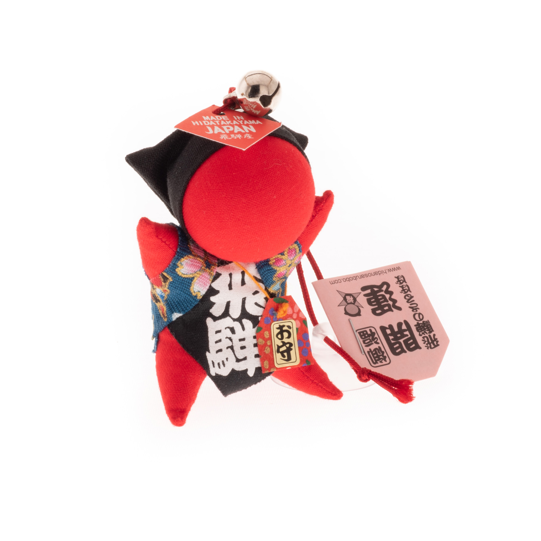 Amuleto Sarubobo Japonés Artesanal Rojo