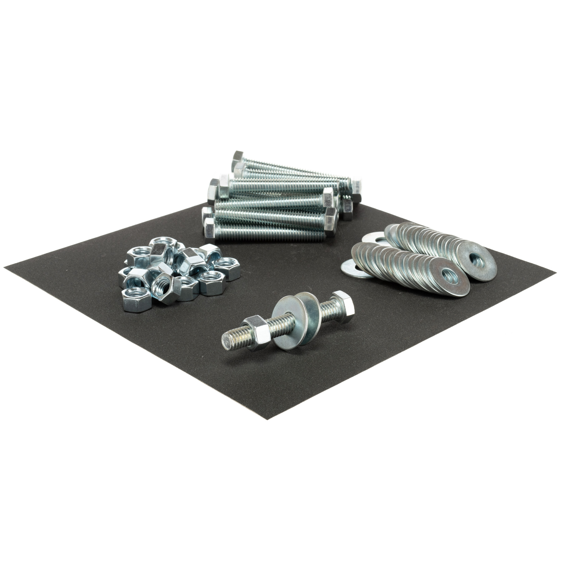 20 Tornillos Hexagonales de 3/8 x 2 1/2 Pulg con Tuerca y Rondanas Galv