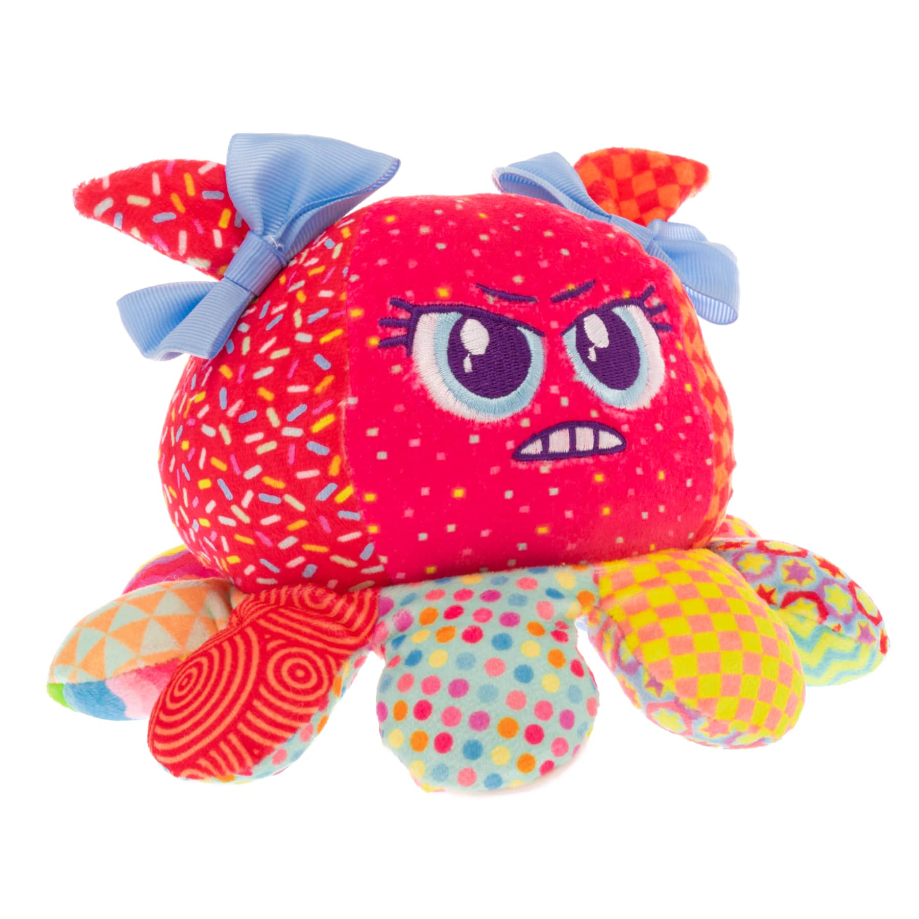 Peluche Pulpo Reversible  Acapulpo Distroller Azul Claro Y Rosa Oscuro