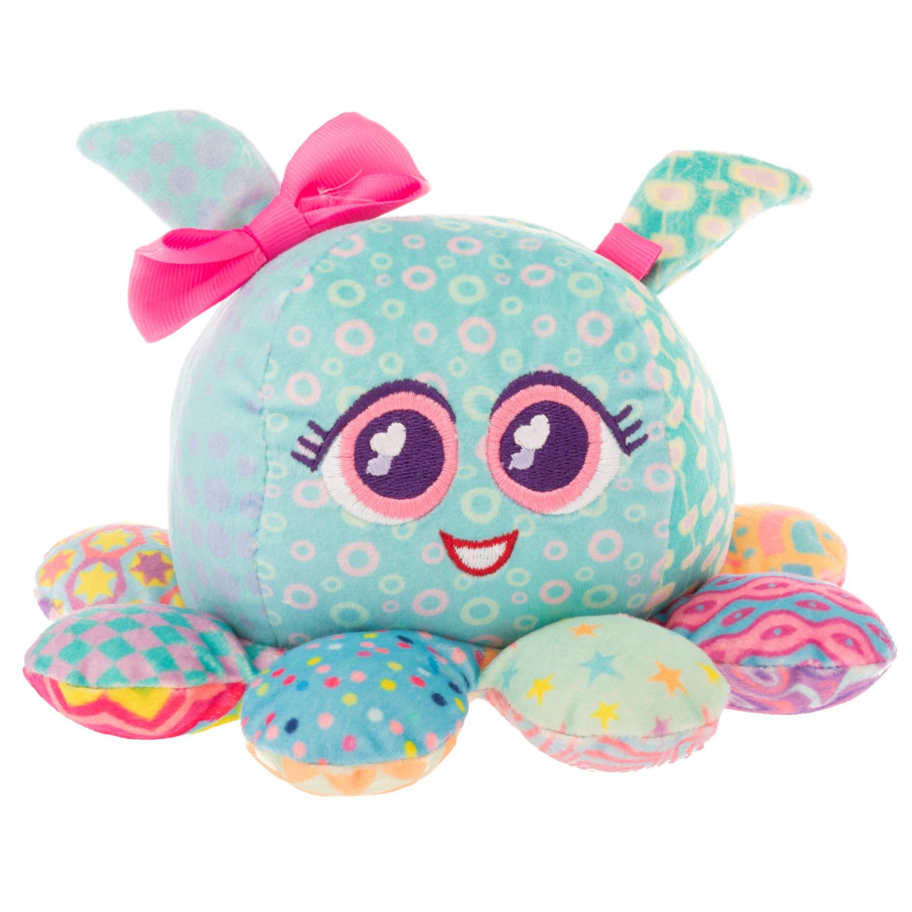 Peluche Pulpo Reversible  Acapulpo Distroller Azul Verdoso Rosa