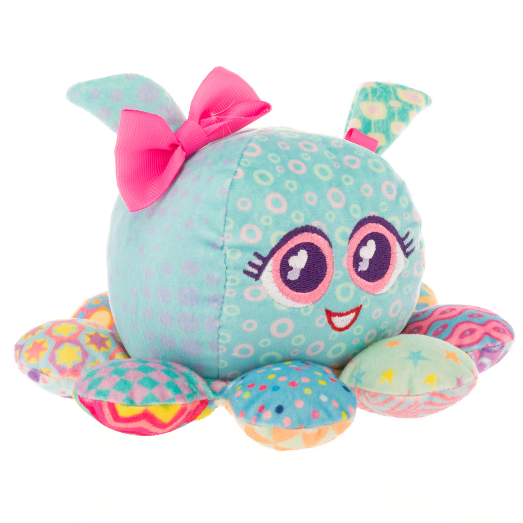 Peluche Pulpo Reversible  Acapulpo Distroller Azul Verdoso Rosa