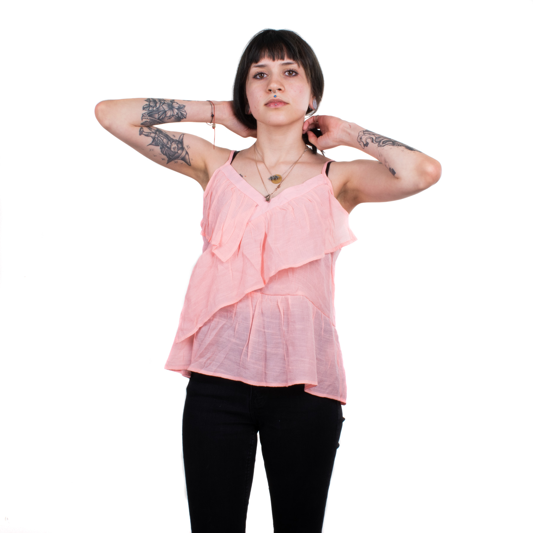 Blusa Gran Oriente KB2845 sin Mangas Rosa