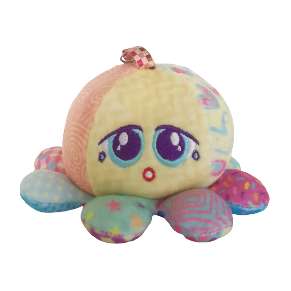 Llavero Mini Pulpo Distroller Amarillo Lila