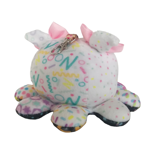 Llavero Mini Pulpo Distroller Blanco Negro